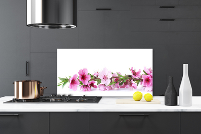 Keuken achterwand glas met print Bloemen plantaardige aard