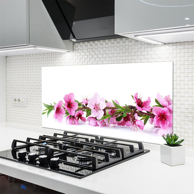 Keuken achterwand glas met print Bloemen plantaardige aard