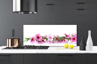 Keuken achterwand glas met print Bloemen plantaardige aard