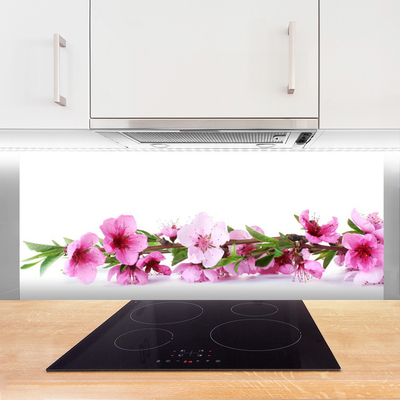 Keuken achterwand glas met print Bloemen plantaardige aard