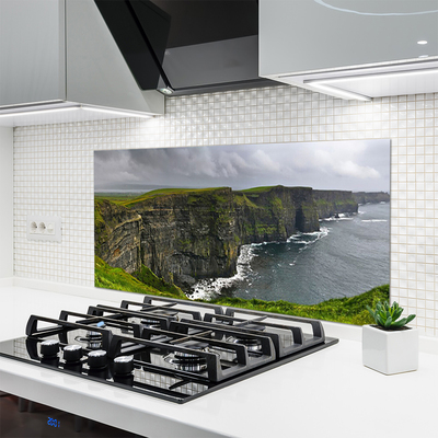 Keuken achterwand glas met print Bay rock water landscape