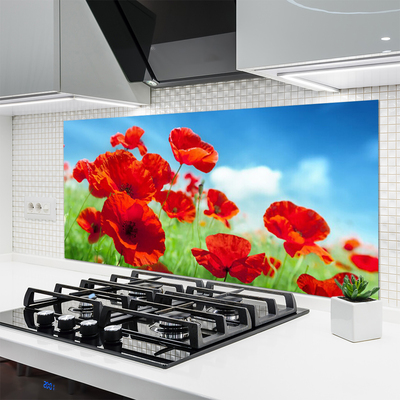 Keuken achterwand glas met print Maki plant nature