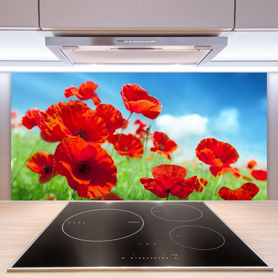 Keuken achterwand glas met print Maki plant nature