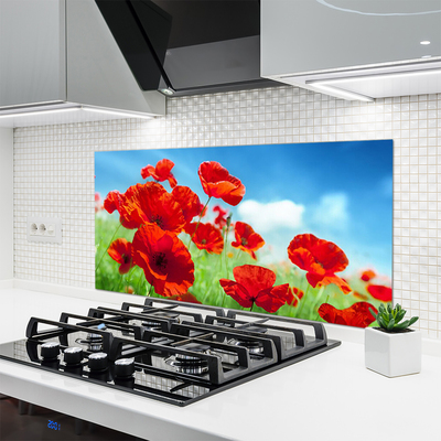 Keuken achterwand glas met print Maki plant nature