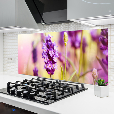 Keuken achterwand glas met print Bloemen plantaardige aard