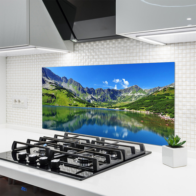 Keuken achterwand glas met print Bergmeer landschap