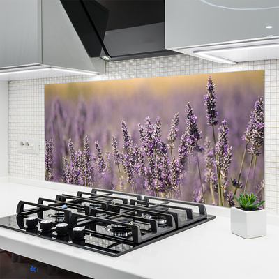 Keuken achterwand glas met print Bloemen plantaardige aard