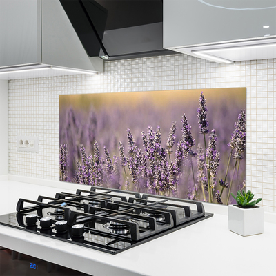 Keuken achterwand glas met print Bloemen plantaardige aard