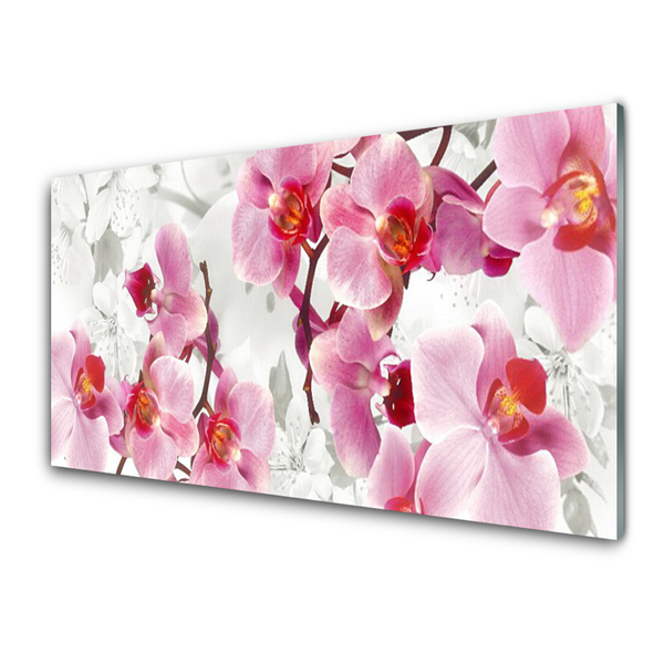 Keuken achterwand glas met print Bloemen plantaardige aard