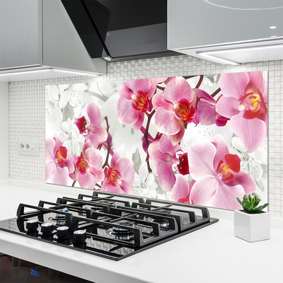 Keuken achterwand glas met print Bloemen plantaardige aard