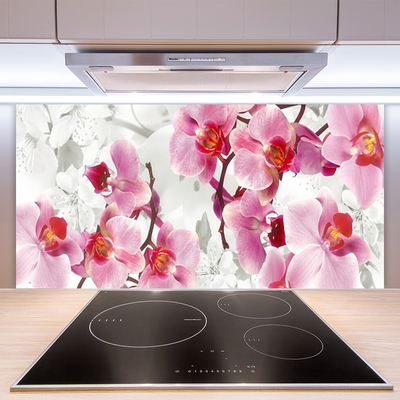 Keuken achterwand glas met print Bloemen plantaardige aard