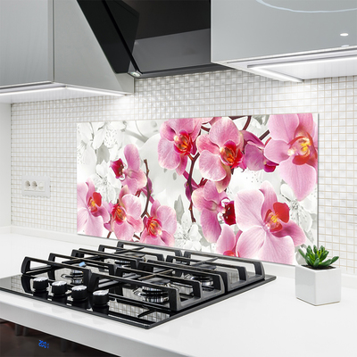 Keuken achterwand glas met print Bloemen plantaardige aard