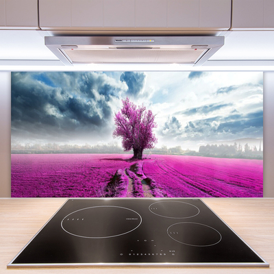 Spatscherm keuken glas Nature tree meadow