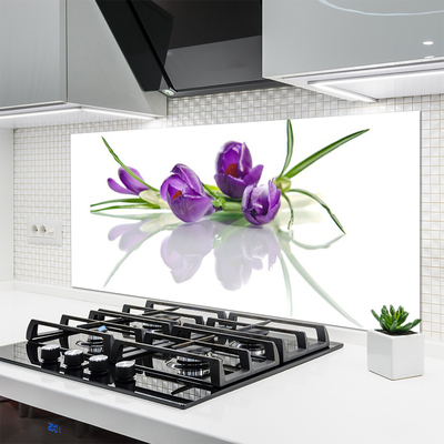 Spatscherm keuken glas Bloemen plantaardige aard