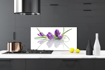 Spatscherm keuken glas Bloemen plantaardige aard