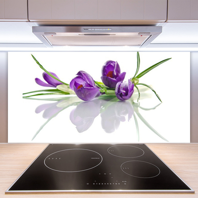 Spatscherm keuken glas Bloemen plantaardige aard