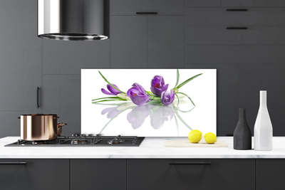 Spatscherm keuken glas Bloemen plantaardige aard