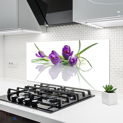 Spatscherm keuken glas Bloemen plantaardige aard