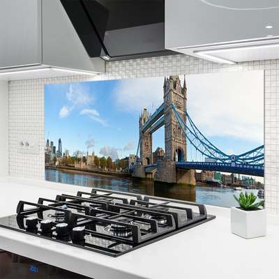Spatscherm keuken glas Bridge london architecture