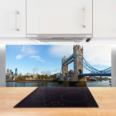 Spatscherm keuken glas Bridge london architecture