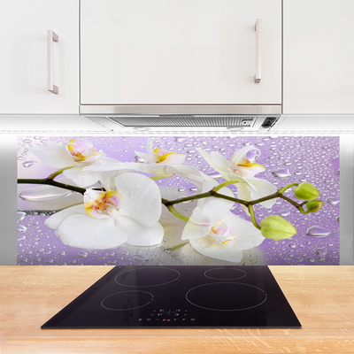 Spatscherm keuken glas Bloemen plantaardige aard