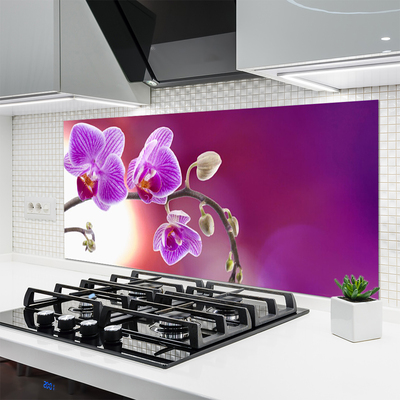 Spatscherm keuken glas Bloemen plantaardige aard