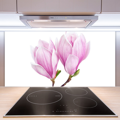 Spatscherm keuken glas Bloem plantaard