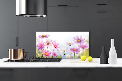 Spatscherm keuken glas Bloemen plantaardige aard