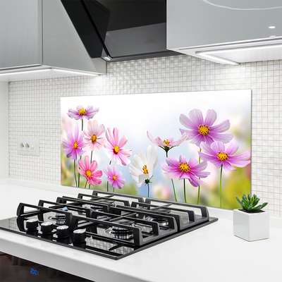 Spatscherm keuken glas Bloemen plantaardige aard