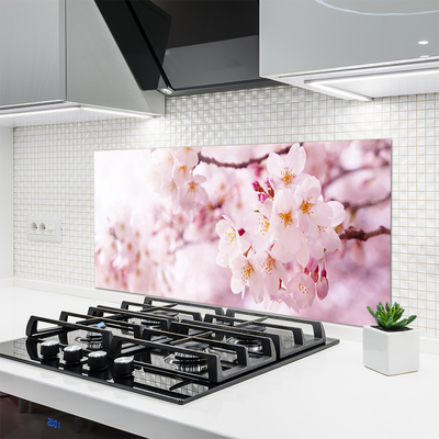 Spatscherm keuken glas Bloemen plantaardige aard