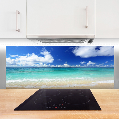 Spatscherm keuken glas Zee strandlandschap