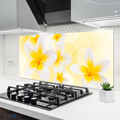 Spatscherm keuken glas Bloemen plantaardige aard