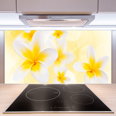 Spatscherm keuken glas Bloemen plantaardige aard