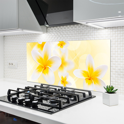 Spatscherm keuken glas Bloemen plantaardige aard