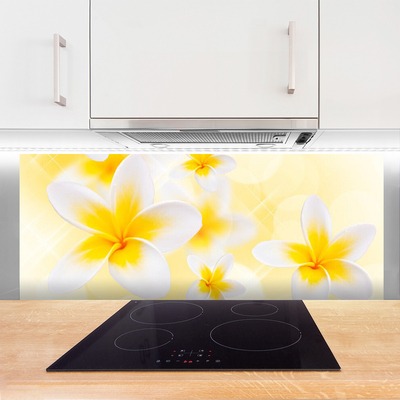 Spatscherm keuken glas Bloemen plantaardige aard