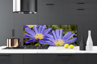 Spatscherm keuken glas Bloemen plantaardige aard