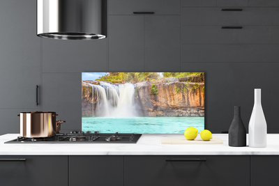 Spatscherm keuken glas Waterval lake landscape