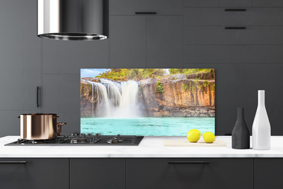 Spatscherm keuken glas Waterval lake landscape