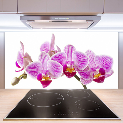 Spatscherm keuken glas Bloemen plantaardige aard