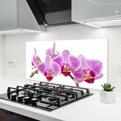 Spatscherm keuken glas Bloemen plantaardige aard