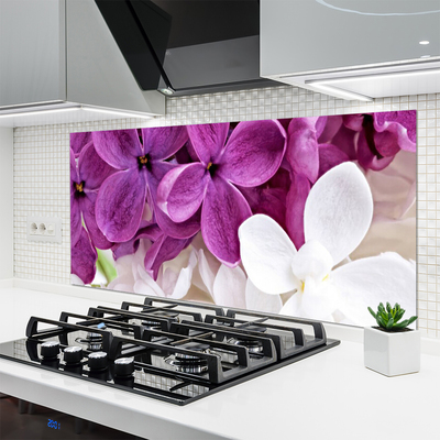 Spatscherm keuken glas Bloemen plantaardige aard