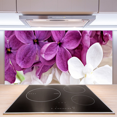 Spatscherm keuken glas Bloemen plantaardige aard