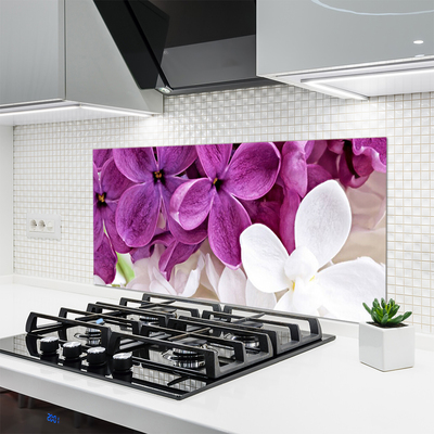 Spatscherm keuken glas Bloemen plantaardige aard