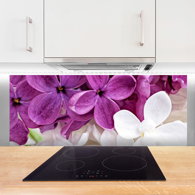 Spatscherm keuken glas Bloemen plantaardige aard