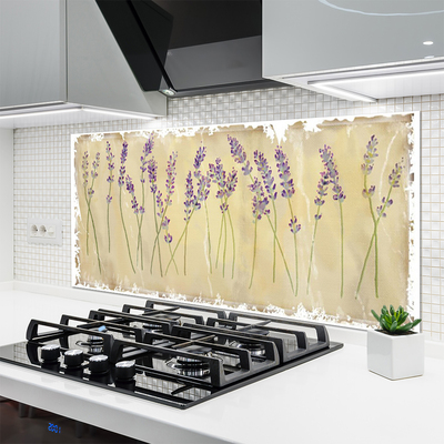 Spatscherm keuken glas Bloemen plantaardige aard