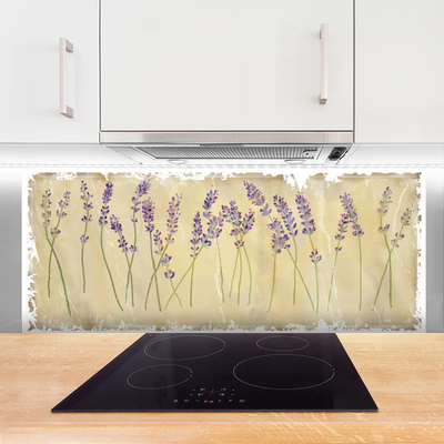 Spatscherm keuken glas Bloemen plantaardige aard