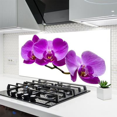 Spatscherm keuken glas Bloemen plantaardige aard