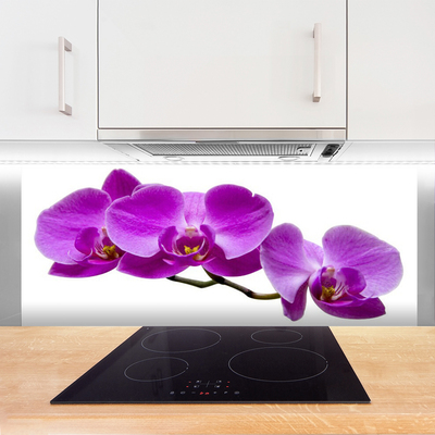 Spatscherm keuken glas Bloemen plantaardige aard