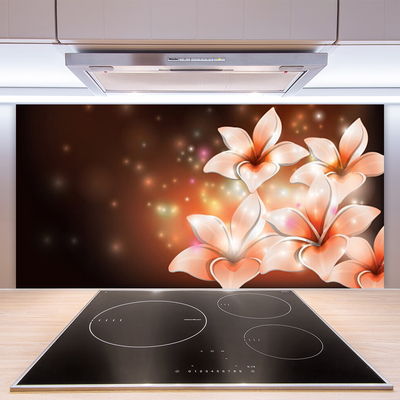 Spatscherm keuken glas Bloemen plantaardige aard