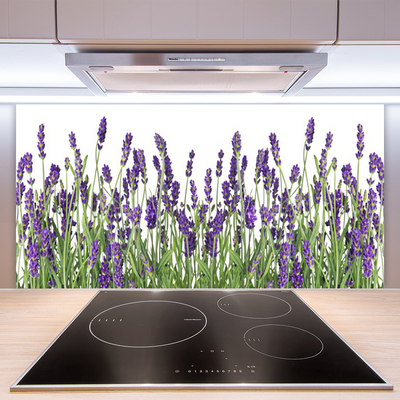 Spatscherm keuken glas Bloemen plantaardige aard